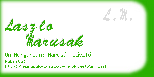 laszlo marusak business card